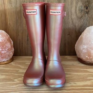Hunter short nebula wellies in tall version kids rain boots 1B/2G